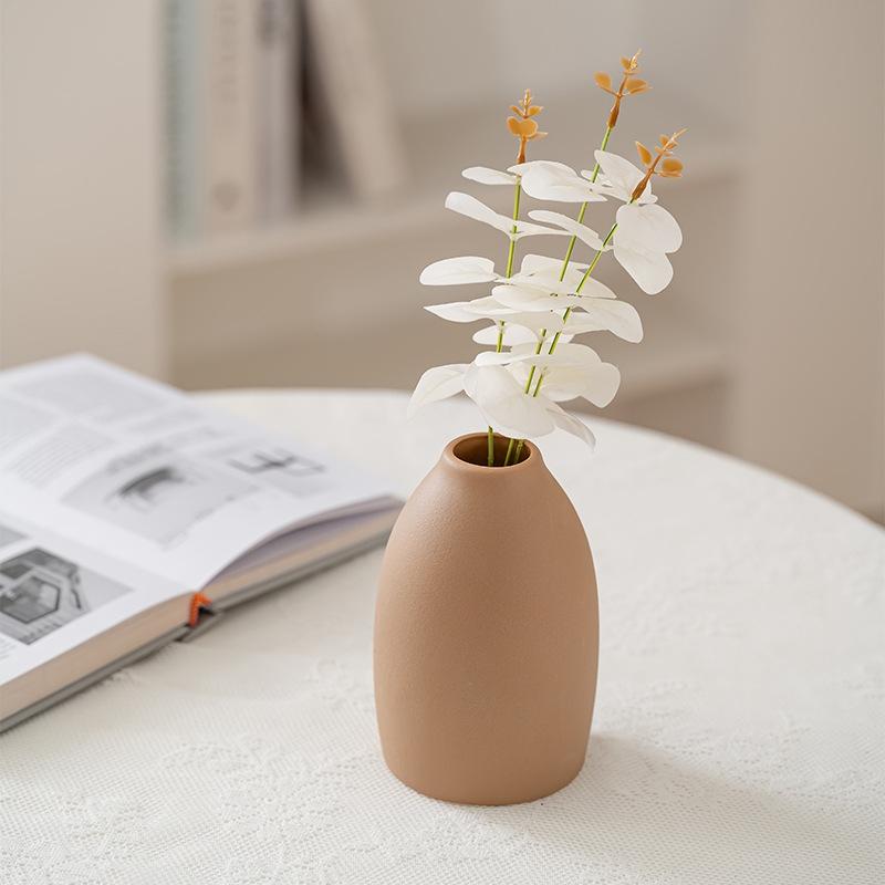 4 Piece Minimalist Ceramic Vase Set With 4 Colors Perfect for Rustic Modern Farmhouse Decor Living Room Shelf Table And Entryway Ideal Gift for All Occasions Home Decorative Vase