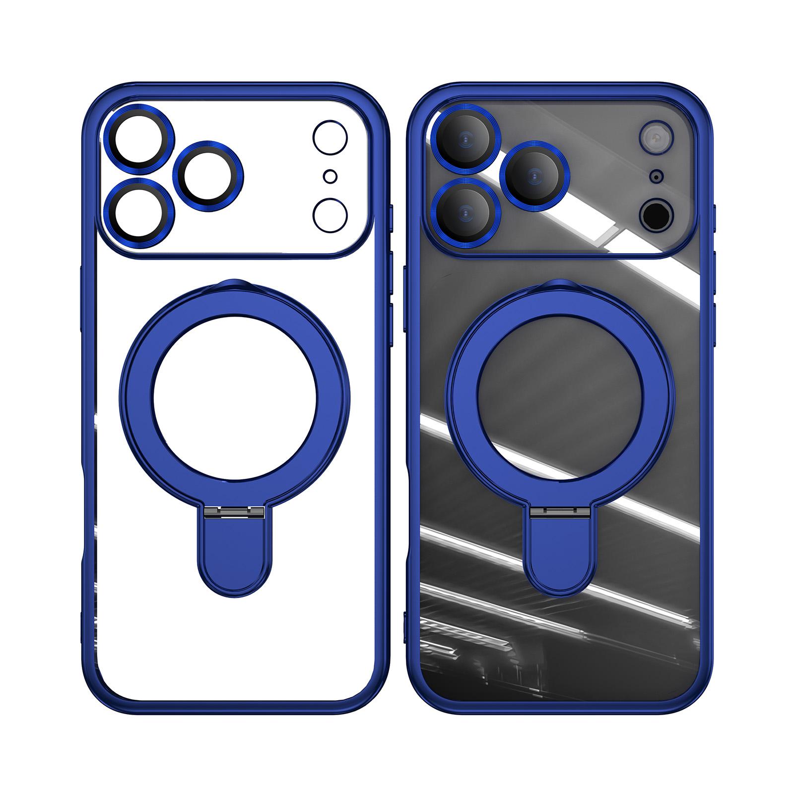 Magnetic for iPhone 17 Pro Max 17 Air 17 Pro 16 15 14 13 Case with Invisible Stand[Compatible with MagSafe][Full Camera Lens Protector][Military Drop Protection] Shockproof Not Yellowing Clear Slim Soft for Women Men