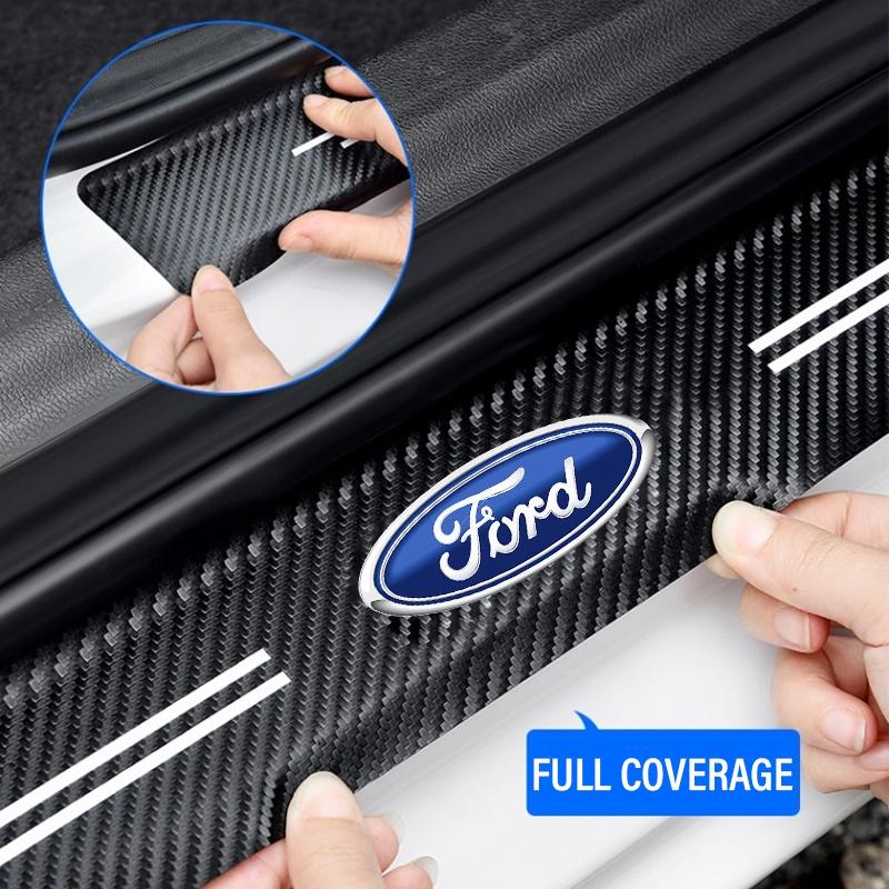 Universal Car Threshold Strips, Custom Fit Protection Decorative Trim, Ford Door Anti-Scratch Kick Proof Wear Resistant Welcome Strip, Car Door Protector