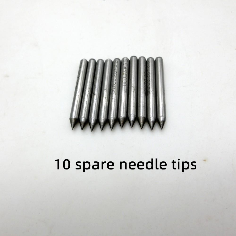 Tungsten Carbide Engraving Tool Set, Includes 1 Piece Sharp Tip & 10 Replacement Tips, Portable Metal Etching Pen, Rust-Resistant