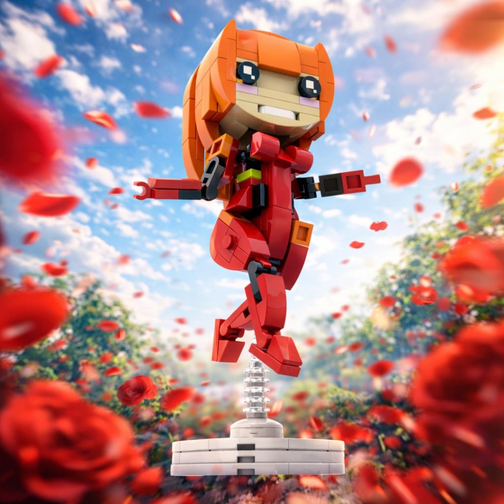 199PCS Cute Anime Style Twin Tail Girl Building Blocks Set, Durable ABS Plastic, DIY Easy Assembly Brick Toy, Cute Girl Character Model, Desk Display Collectible Ornament, Home Bedroom Office Decor, Birthday Gift, Christmas Gift, New Year Gift