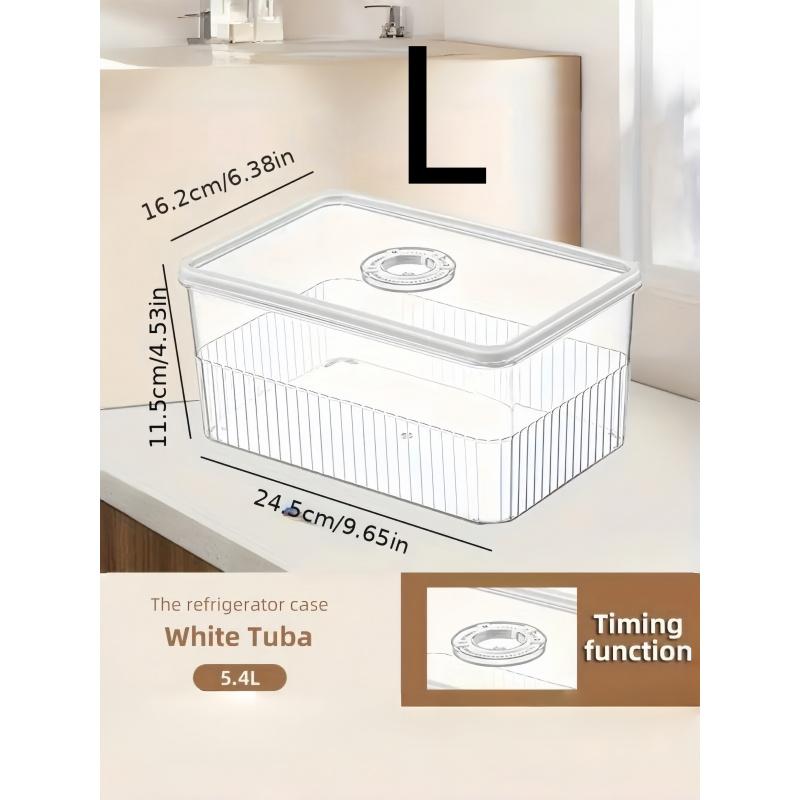 3-Size Airtight Food Storage Containers with Date Tracker, BPA-Free Clear Produce Bins For Fruit & Vegetable Organization, Meal Prep, Fridge Storage