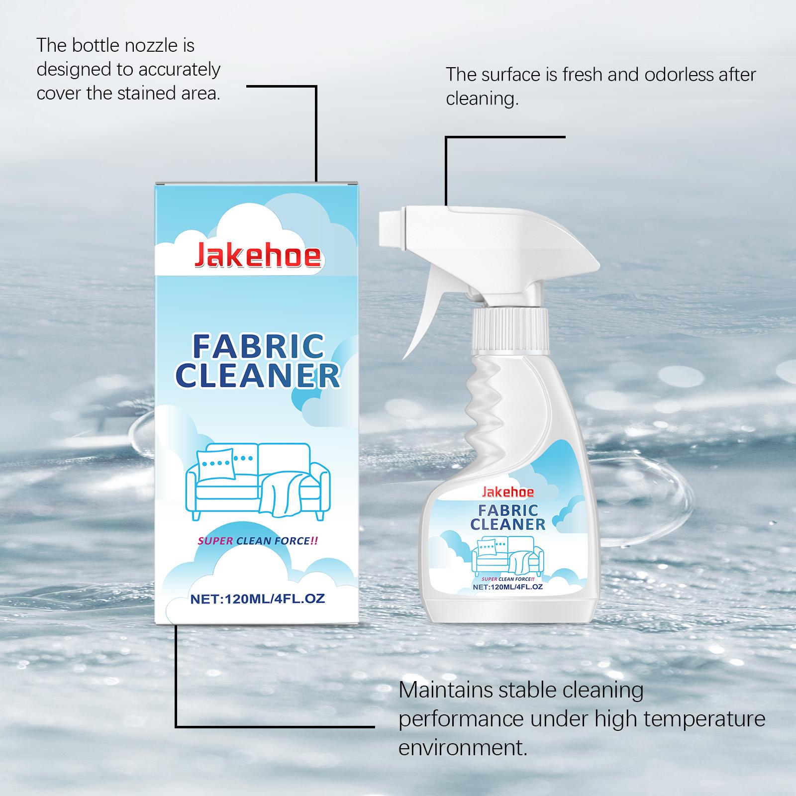 Jakehoe Fabric Cleaner Liquid, Sofa Rug Curtain Stain Remover, Daily Household Foam Cleaning Agent, 120ML, No Pesticide, Non-Prop 65