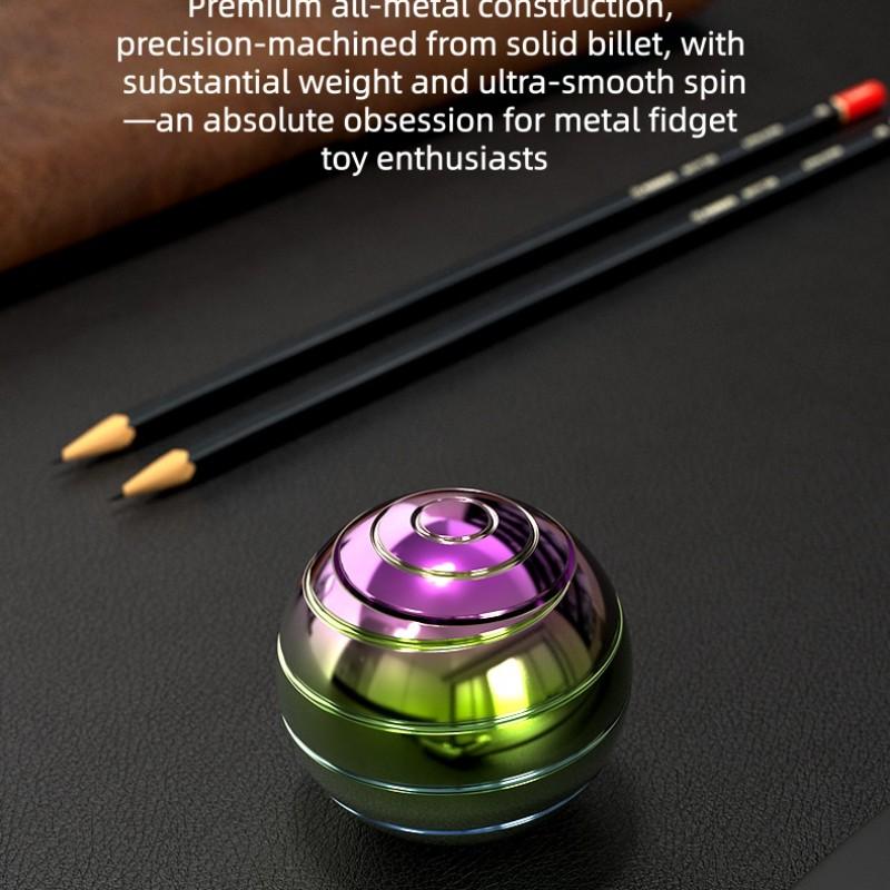 Unfinished Certification Fidget Spinner, Desktop Rotation Stress Relief Toy, Metal Colorful Glow Pressure Release Tool, Single Piece