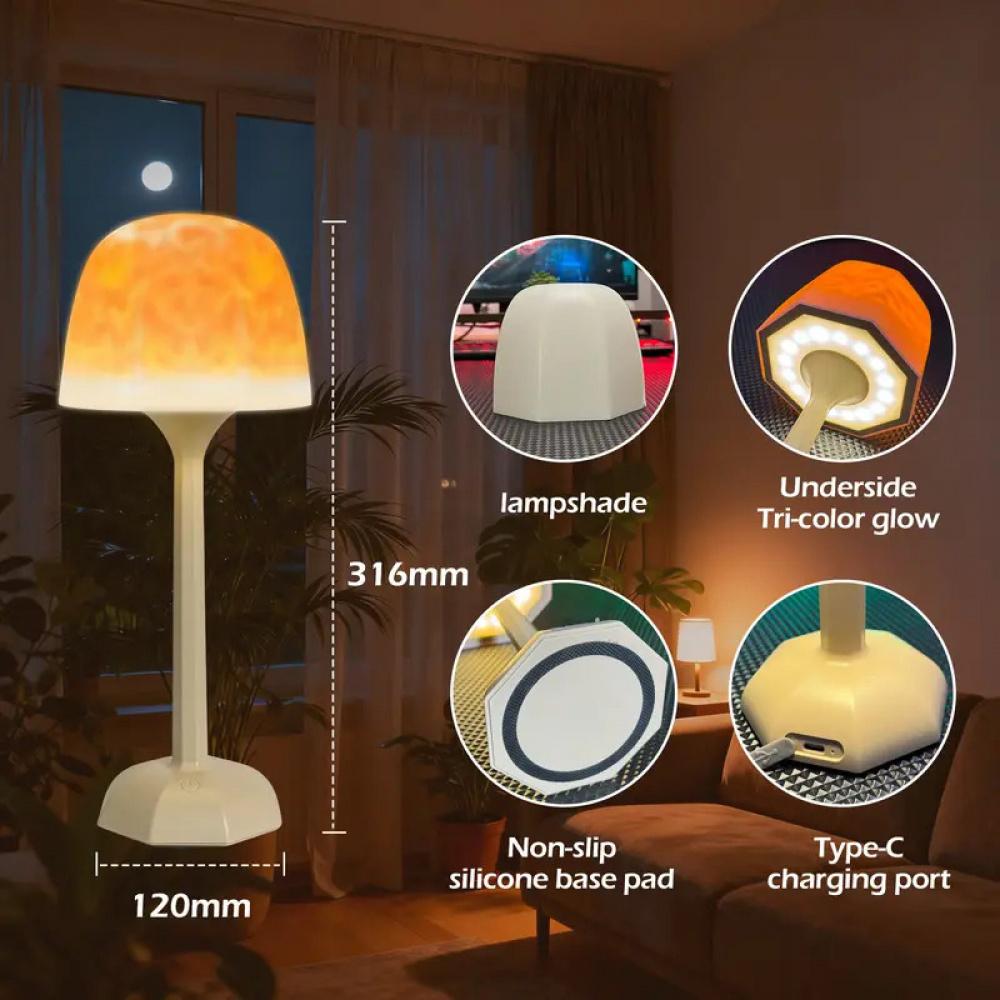 Shower Lamp Ocean Wave Projector Light,Rechargeable Battery Powered Water Ripple Ambient Night Light, Waterproof Bathroom Light for Shower, Bedroom, Home Spa, Relaxing Mood Lighting, USB Charging, Portable Decorative Lamp