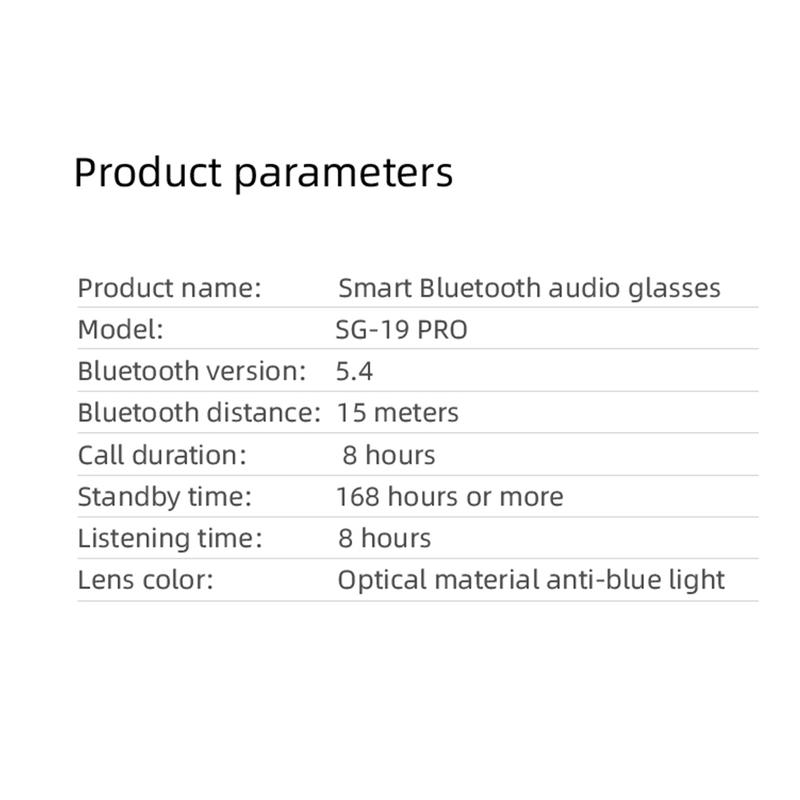 Unisex Multifunctional Smart Glasses – Wireless Communication, Music Streaming, High-Definition Lenses, Touch Control, iOS/Android Compatible