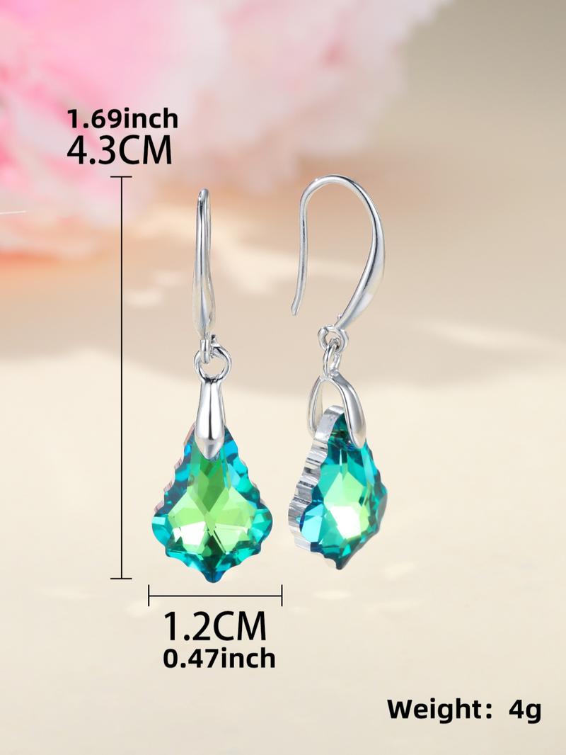Water Drop Shaped Dangle Earrings, Artificial Crystal Earrings for Women, Fashion Jewelry for Party, Daily Clothing Decor, Trendy All-match & Exquisite Jewelry for Birthday Gift