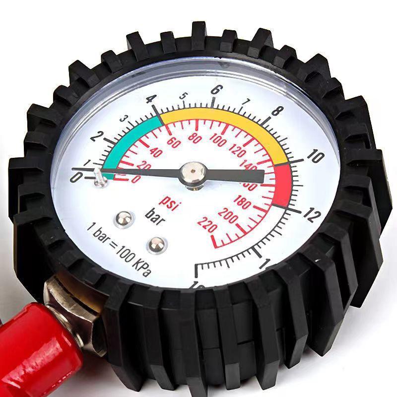 High Precision Tire Pressure Gauge, 250psi Dual Dial, Essential Car Maintenance Tool for Car Owners and Cyclists, Must-Have Device, Air Pressure Gauge for Tires
