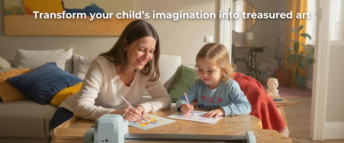 LOKLiK by HTVRONT iPaint Machine for Painting - Custom Paint by Number Sketch by Self, Beginner Friendly to Personalize Paint By Numbers Kit for Adults,White