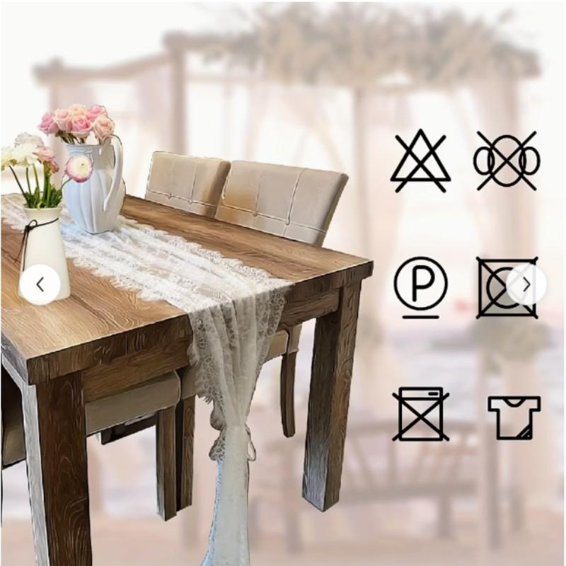 1Pack White Lace Table Runner 30 X120 Inch Embroidered Boho Table Runner for Wedding Party Bridal Shower Decorations Vintage Rustic Table Runners