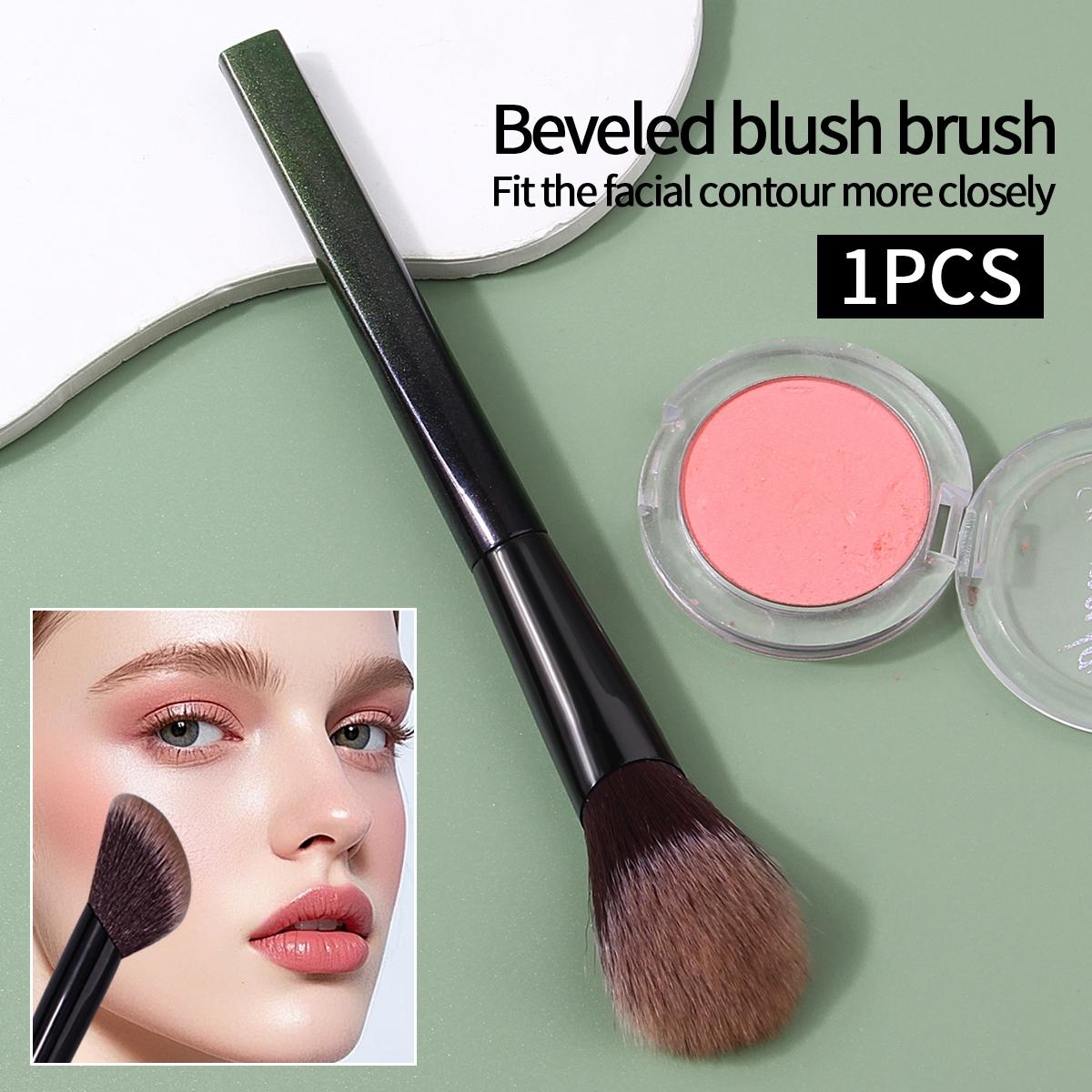 1PCS New soft bevel blush brush, Highlight brush, contour brush, and smudge brush - multi-purpose use. Professional makeup brush tools for beginners and experts Multifunctional Makeup Brushes