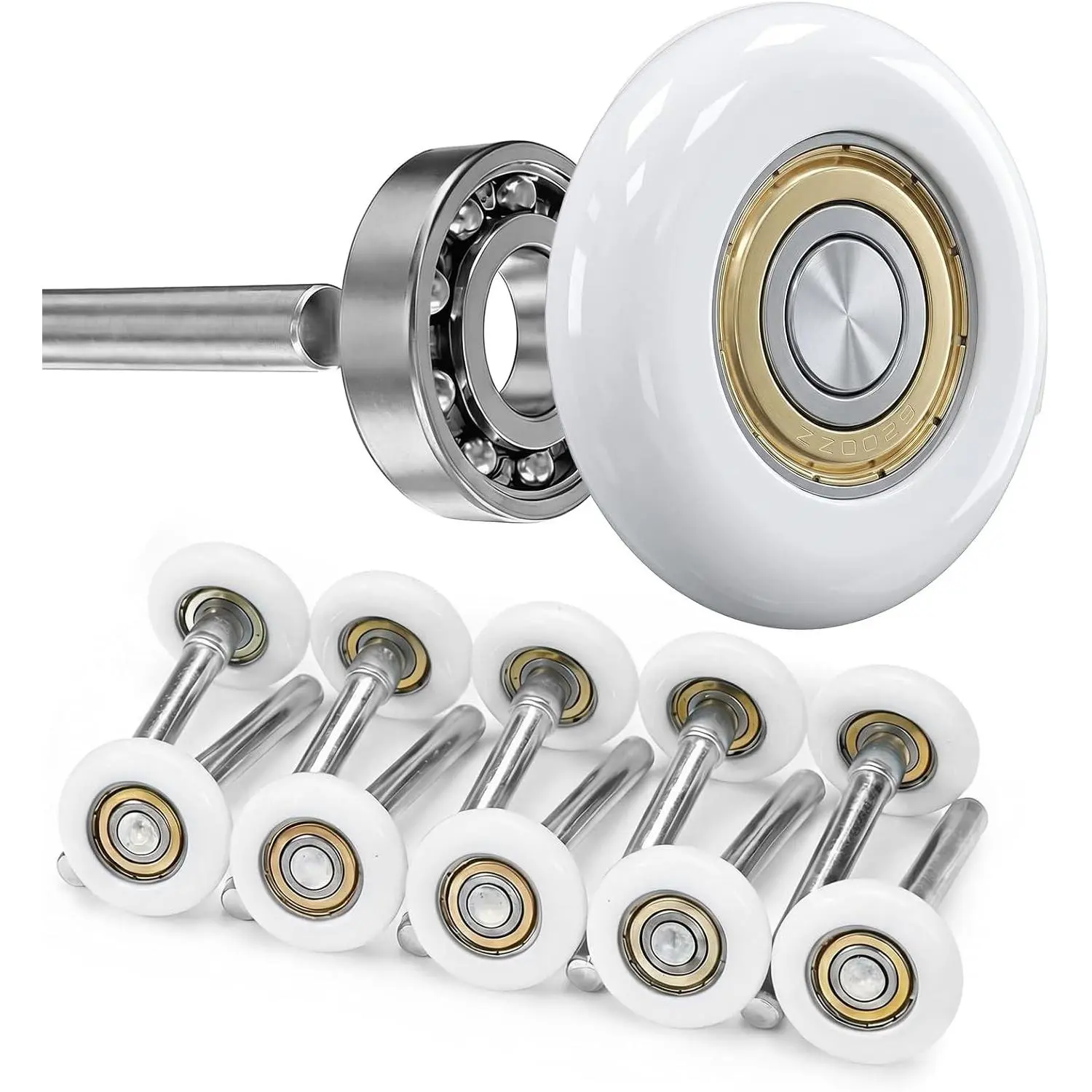 Nylon Garage Door Rollers 10 Pack 2-Inch Wheels with 6200ZZ Bearings