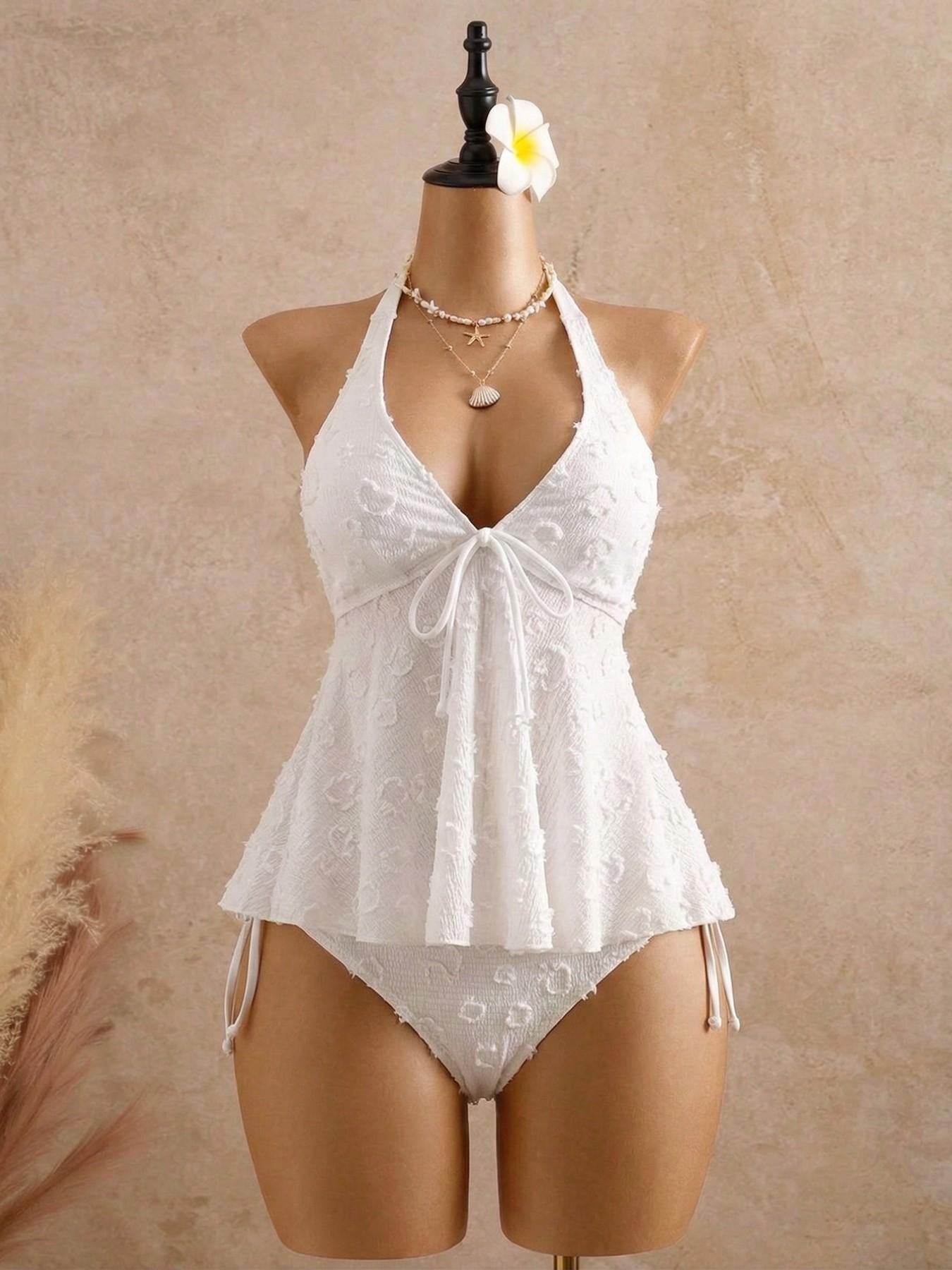 Women's Fashion Tankini Swimsuit, Stylish Two-Piece Swimwear, Comfortable Beachwear, Perfect for Pool Parties and Vacations, Tankini Outfit