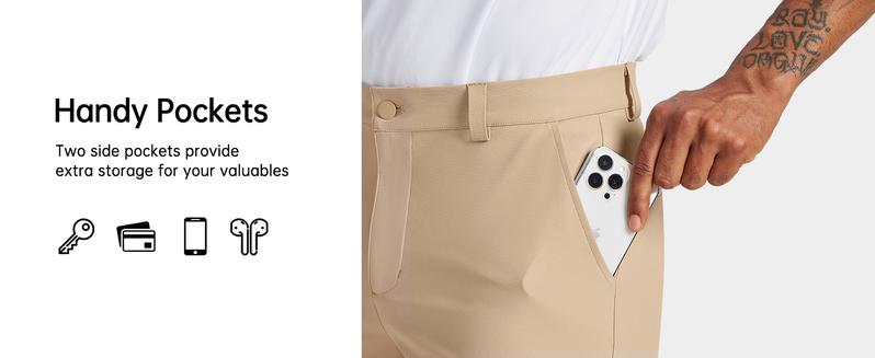 Willit Men's Golf Stretch Straight Leg Pants Quick Dry Work Business Casual Pants Fashion Outdoor Casual Pants No Ironing Men's Trousers