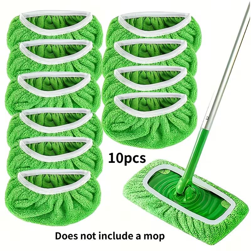 Reusable Floor Mop Pads Set, Washable Durable Polyester Microfiber, Strong Absorbent, Dry Wet Use, Compatible with Standard Mops, Microfiber Mop Heads, Microfiber Mop Refill
