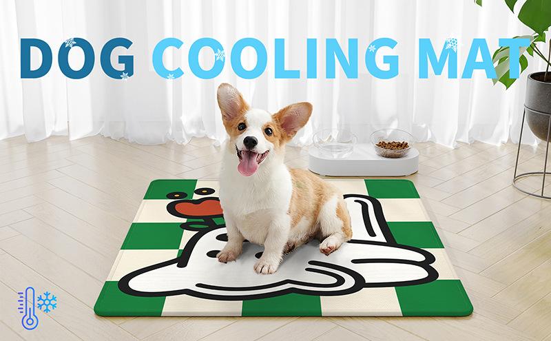 Ice Silk Cooling Pet Mat – Washable, Non-Slip, Use as Bed, Crate Pad or Potty Mat for Dogs & Cats