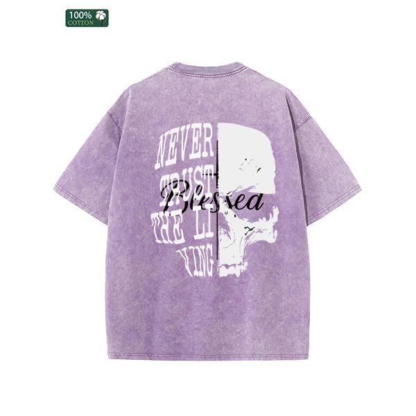 All-Season Men's Tshirts, Printed Men's Fashion, High-quality Heavy Washed Tee, Round Neck Loose Large Size Men's Short Sleeves Graphic Top.