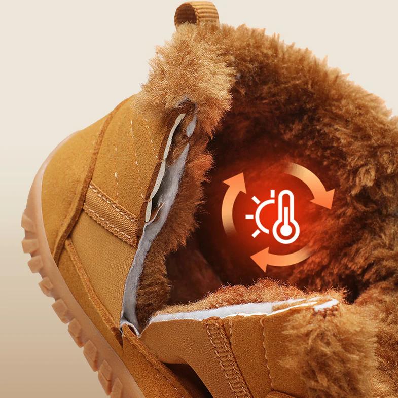 Saguaro Will II Winter Barefoot Shoes for men/women Splash-resistant Furry Warm lining Rubber sole Mid-tube Wide toe comfort Walking Boot  Outdoorfun