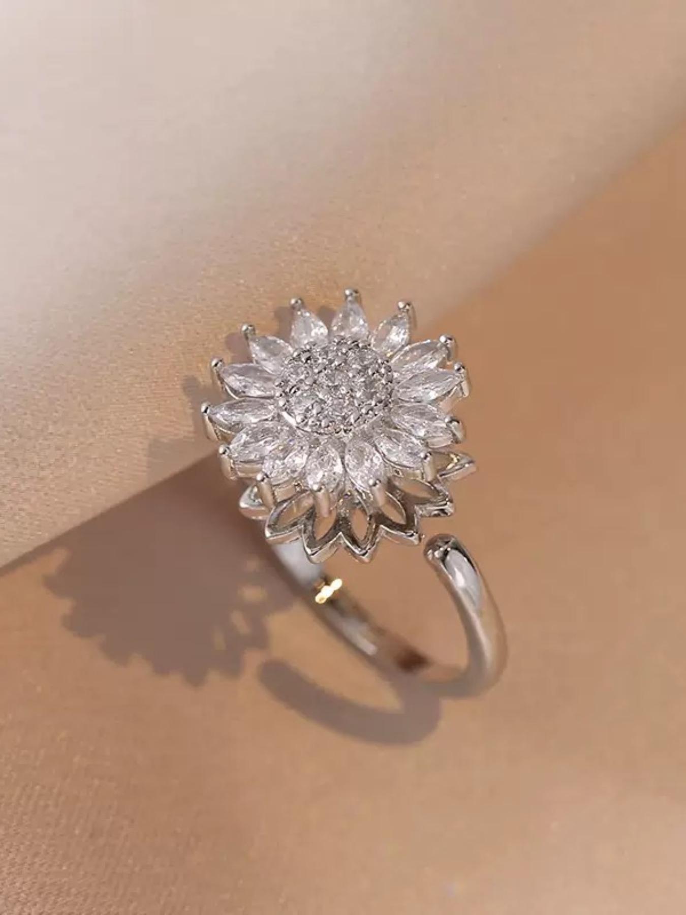 2026 Sunflower Series Adjustable Open Ring, Durable Non-Fading Design, Versatile Jewelry for All Occasions, Trendy Accessory for Women