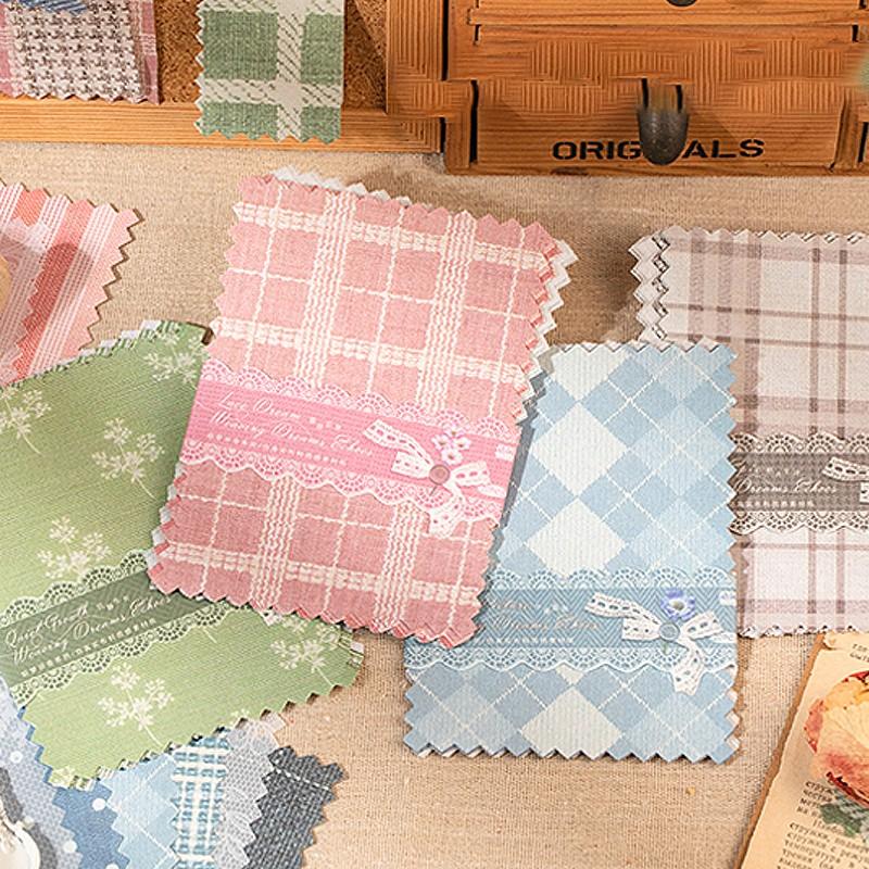 4 Pack Fabric Texture Paper Cards, Creative DIY Scrapbook Material ...