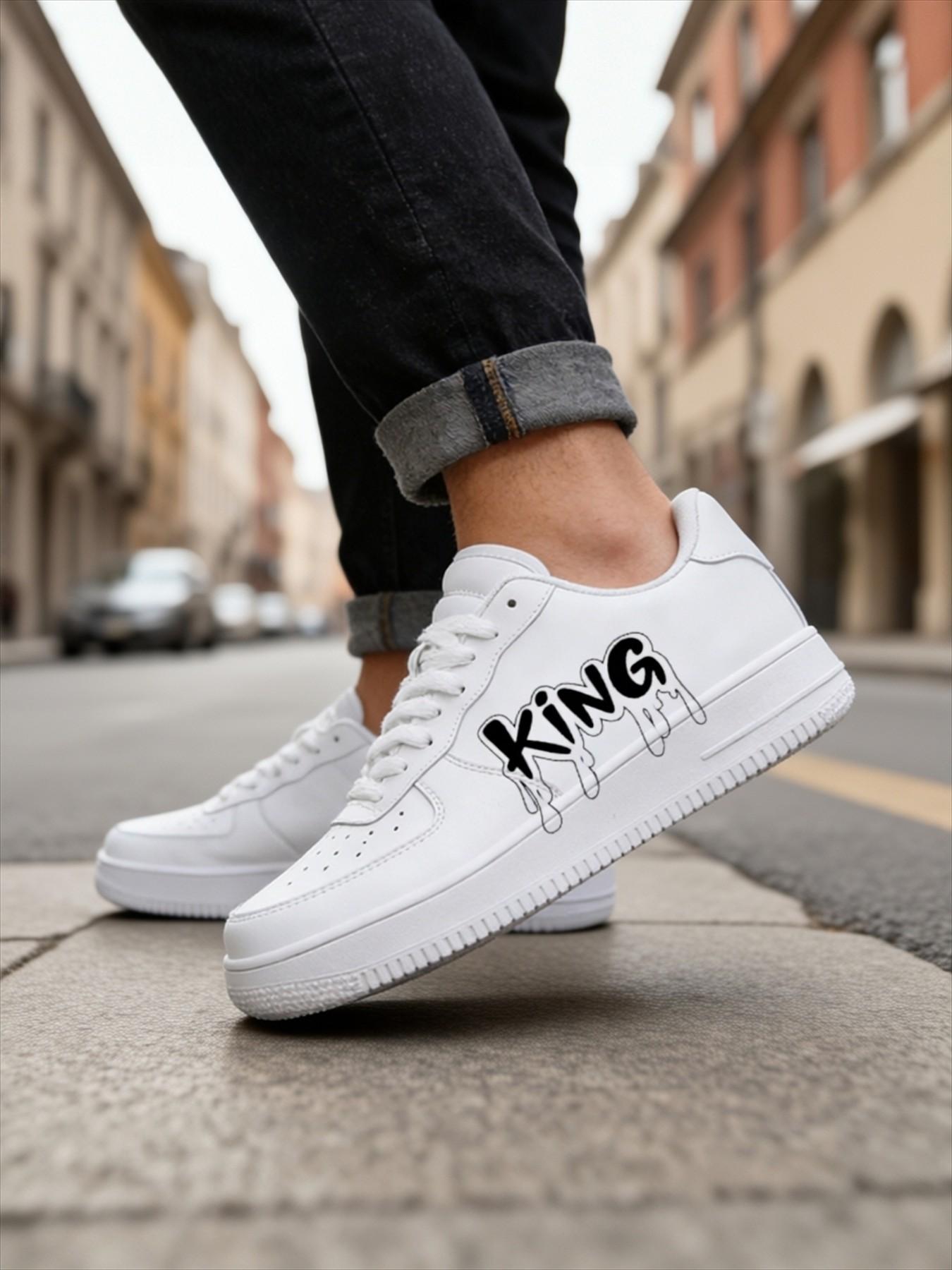 Customizable Retro Style Sneakers, Casual Board Shoes for Men, Unique Design Low Top Athletic Footwear, Comfortable Daily Wear