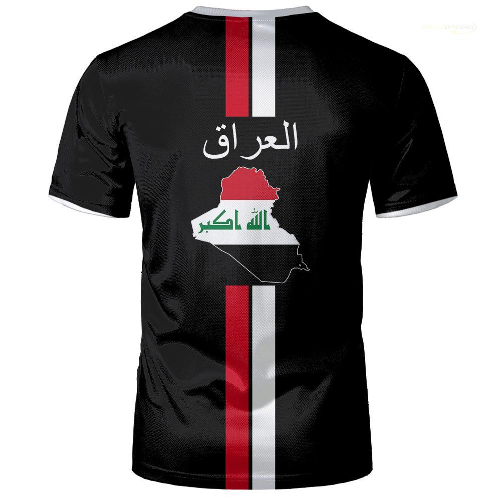 Iraq Style Printed Jerseys Men's And Women's Summer Street Short-sleeved Tee Sports Breathable Quick-drying Football T-shirts