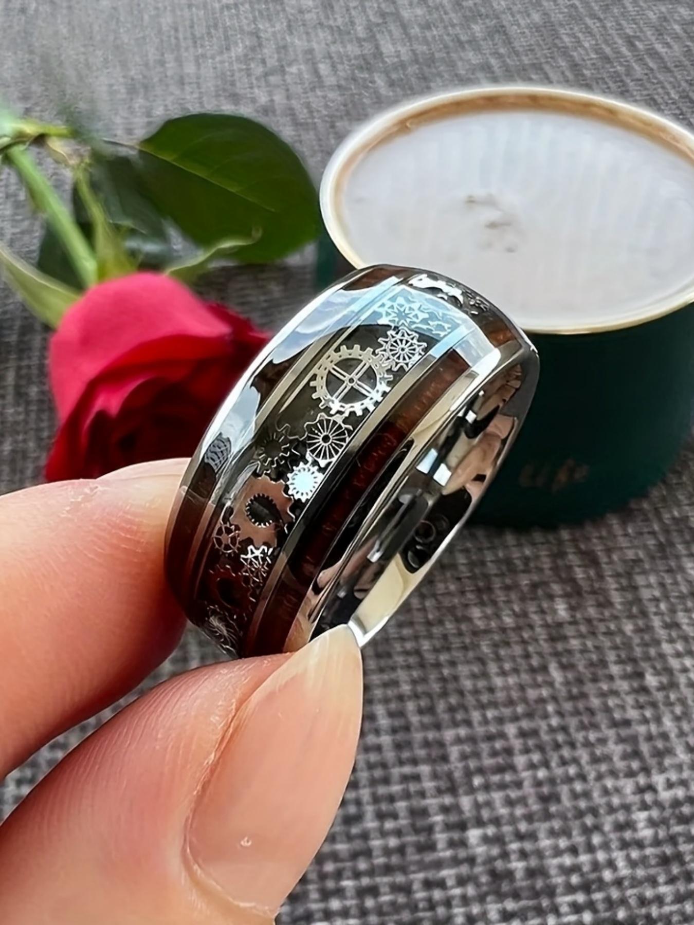 Vintage Punk Style Gear Design Ring, Rotating Openwork Ring, Stainless Steel Ring for Men & Women, Fashion Jewelry for Party, Daily Clothing Decor, Trendy Jewelry for Birthday Gift, Witchy Jewelry