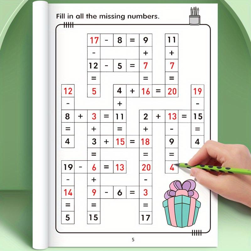 32-Page Math Workbook For Ages 7-10, Including, Number Lines, Crossword Puzzles, And Addition/Subtraction Multiplication Tables | Daily Arithmetic Practice For Grades 1-3, With Exercises And Practice Content, Learning Materials