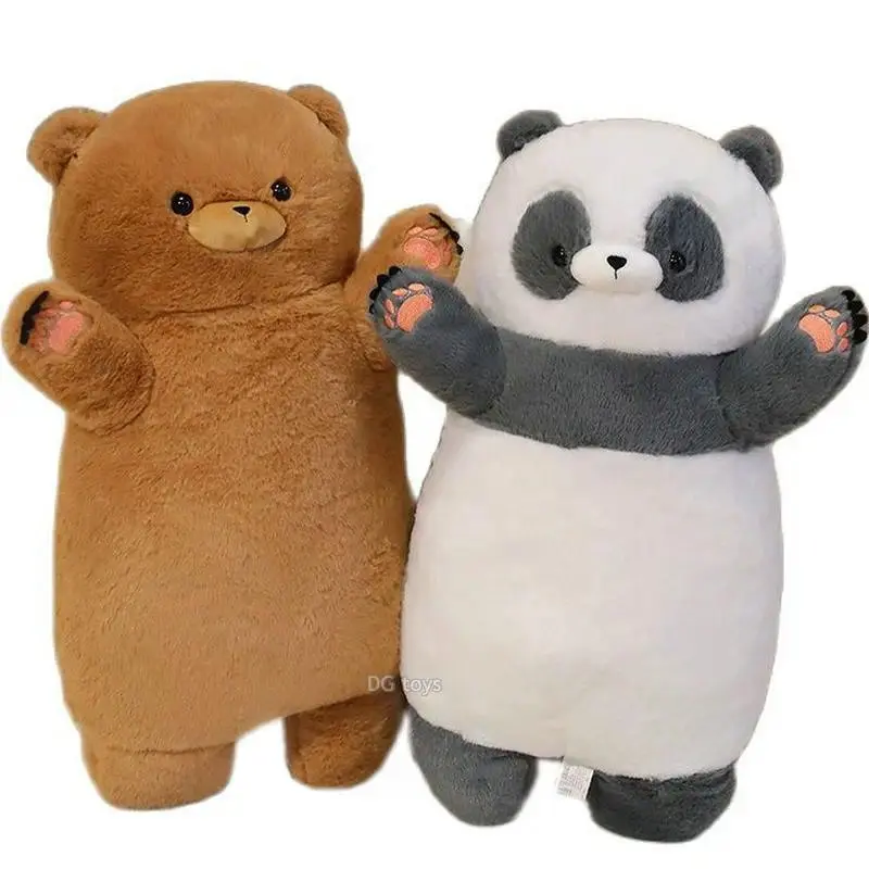 60cm Rectangle Long Soft Cute Polar Bear Panda Bear Plush Toy Throw Pillow Stuffed Hands Up Animals Hug Cushion for Kids