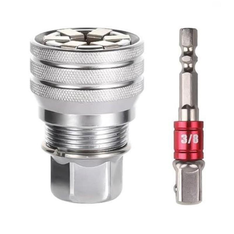 Multi-Function Universal Socket Wrench Tool, Adjustable Universal Socket Wrench, Ratchet Torque Wrench, Power Drill Accessory, Hex Bit Socket