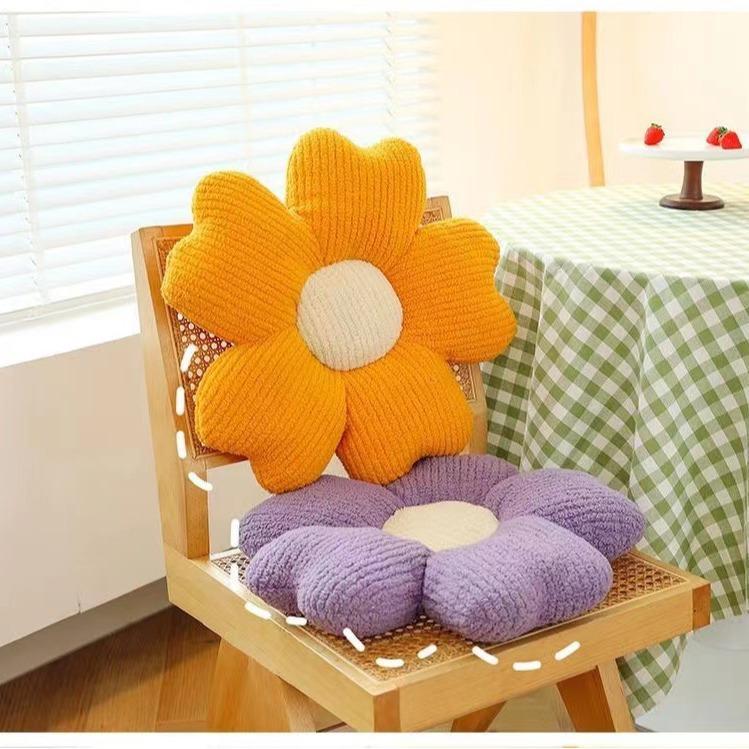 New Breathable Five-petal Flower Cushion Macaron Fresh Home Sofa Decorative Cushion Pillow Dining Table Office Chair Cushion