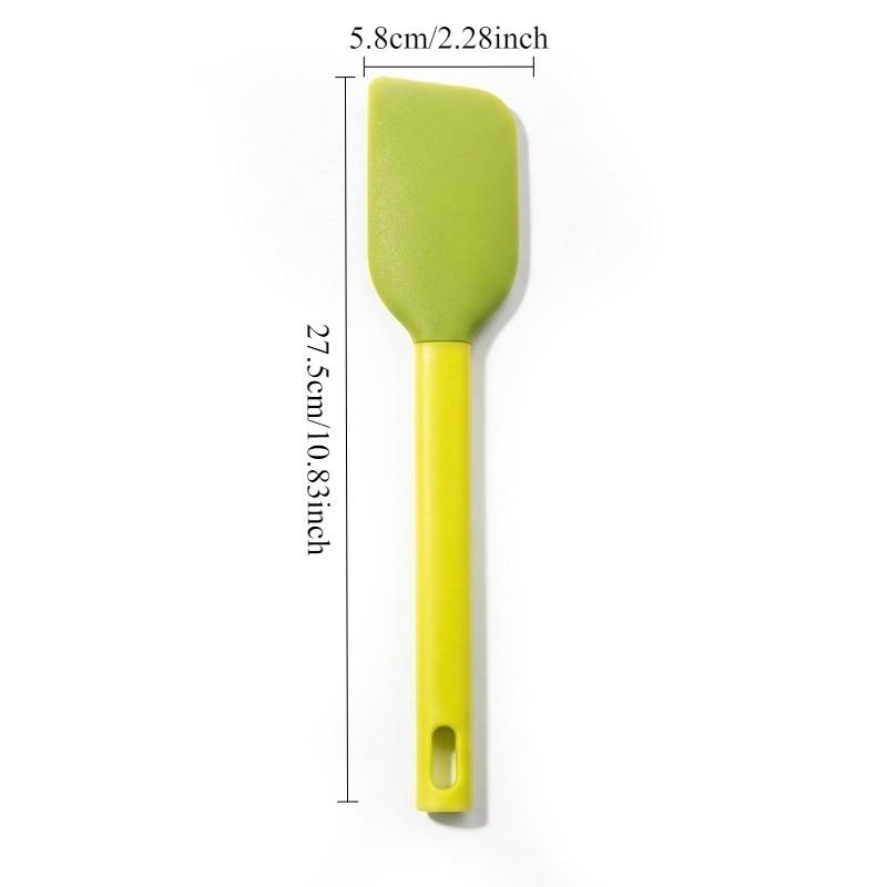 1 color-matching integrated silicone spatula, multi-color silicone spatula, durable kitchen tool, flexible kitchen spatula suitable for baking, cooking, sc bowls, decoration, heat resistance and easy cleaning, etc. Various colors optional