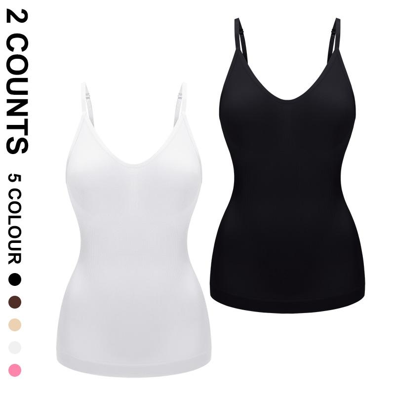 Seamless shaping Camisole tank top for women tummy control slimming cami with scoop neck breathable soft fabric multi color options