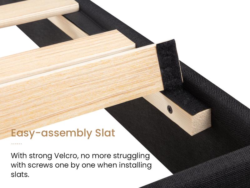 SHA CERLIN Platform Bed Frame with Upholstered Headboard, Wingback & Button Tufted Design,【Frame Only No Mattress】Full Queen King Size, No Box Spring Needed#ChristmasGifts#TikTokShopBlackFriday