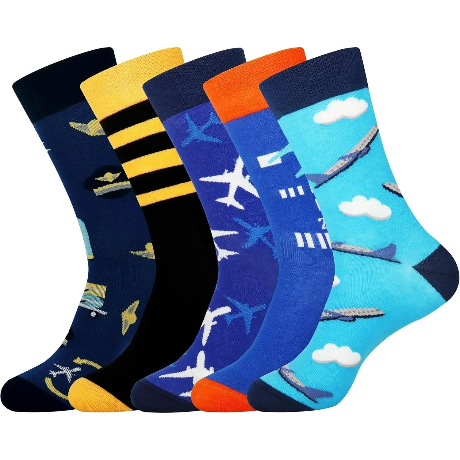 Men's Funny Crazy Colorful Crew Dress Socks - Novelty Gifts for Men(Gift)