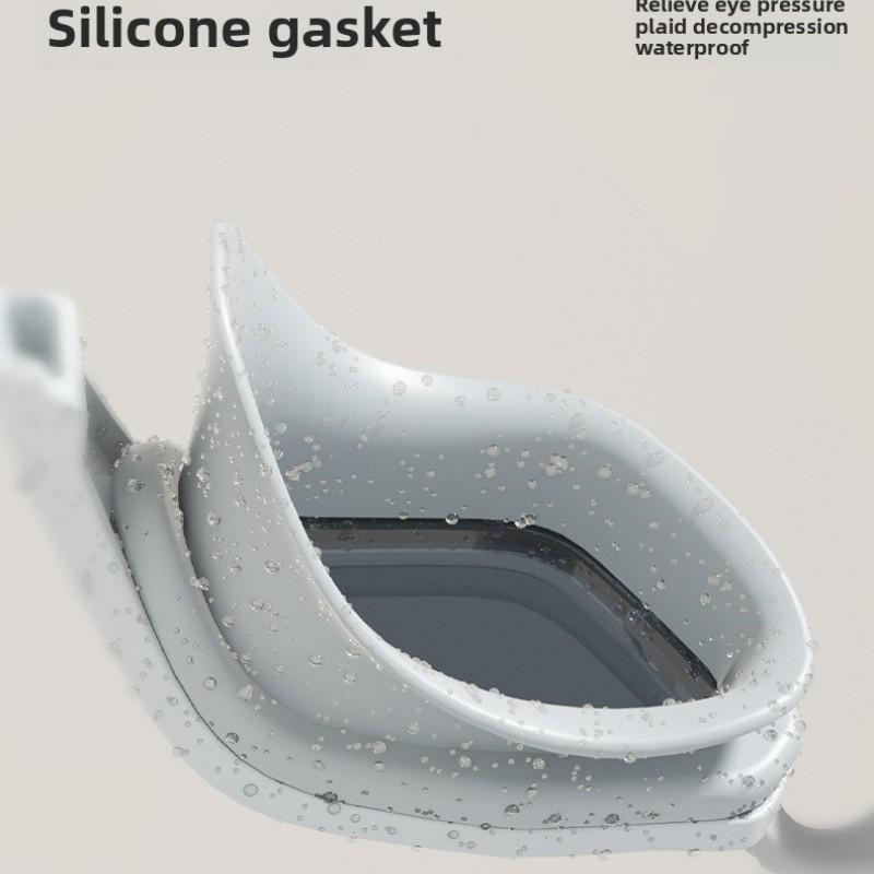 2-Pack Swim Goggles and Cap Set, Waterproof Anti-Fog HD Swimsuit Gear, Adjustable Silicone Swimming Equipment for Adults, Unisex