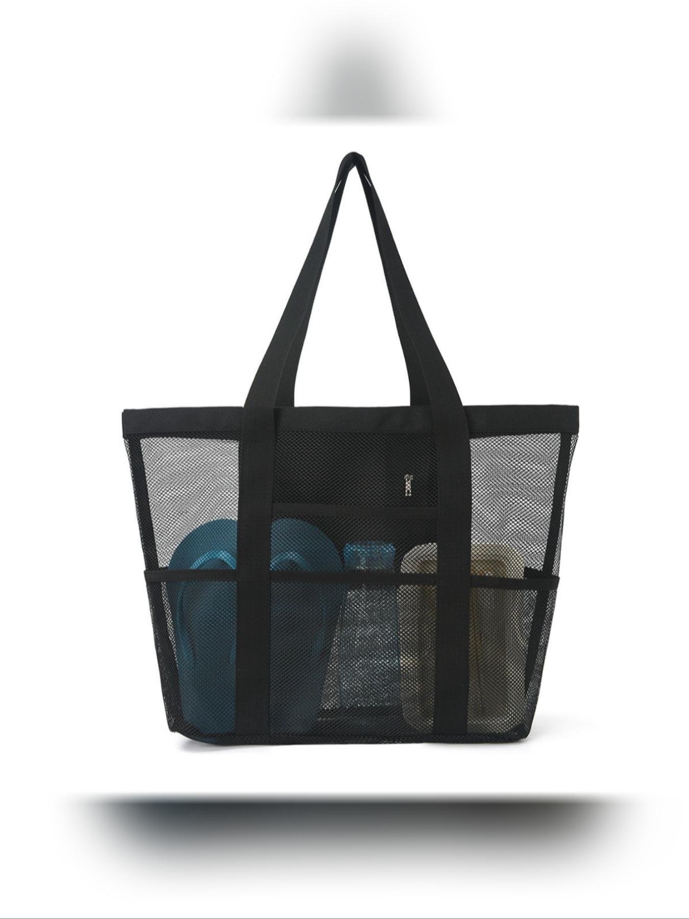 Large Capacity Beach Bag, High-Value Swimming Bag, Multifunctional Travel Shoulder Bag, Durable Fashion Cosmetic Storage Bag, Lightweight Beach Bag