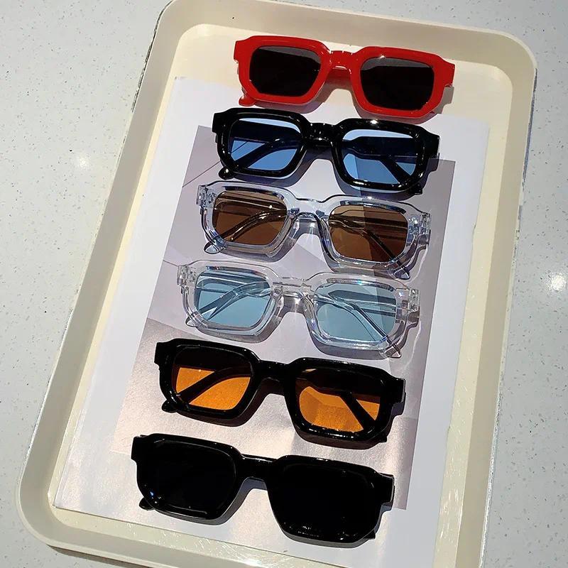 6-Piece Retro Rectangle Glasses for Men & Women, Classic Eyewear with UV400 Protection, Men's Fashion Accessories, Ideal Mens Gifts for Vacation, Sunglasses, Men's Accessories, Guys Gifts