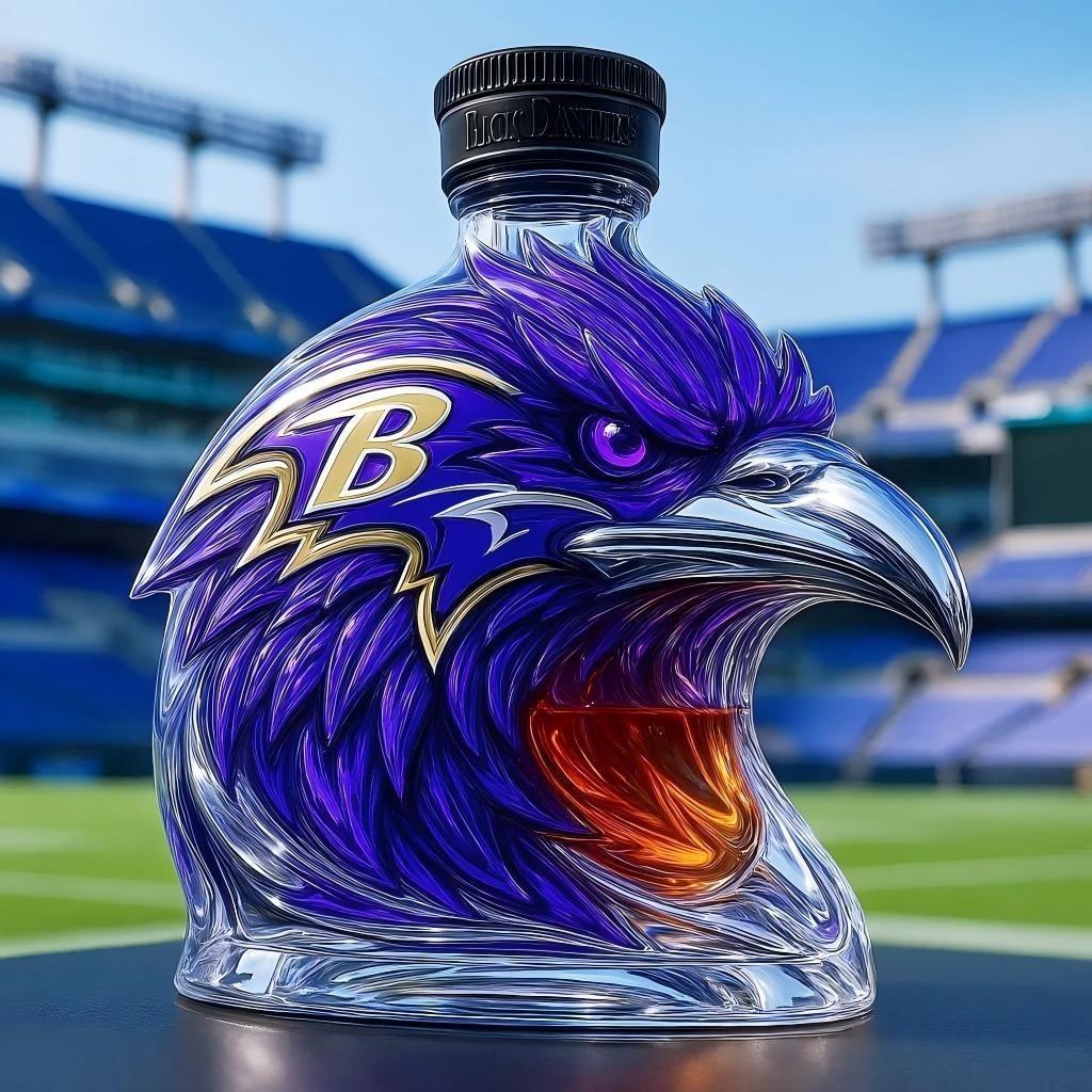 Colorful Animal Whiskey Decanter, Raven Design Glass Bottle, Trending Decorative Drinkware, Unique Gift Idea, Perfect for Home Bar