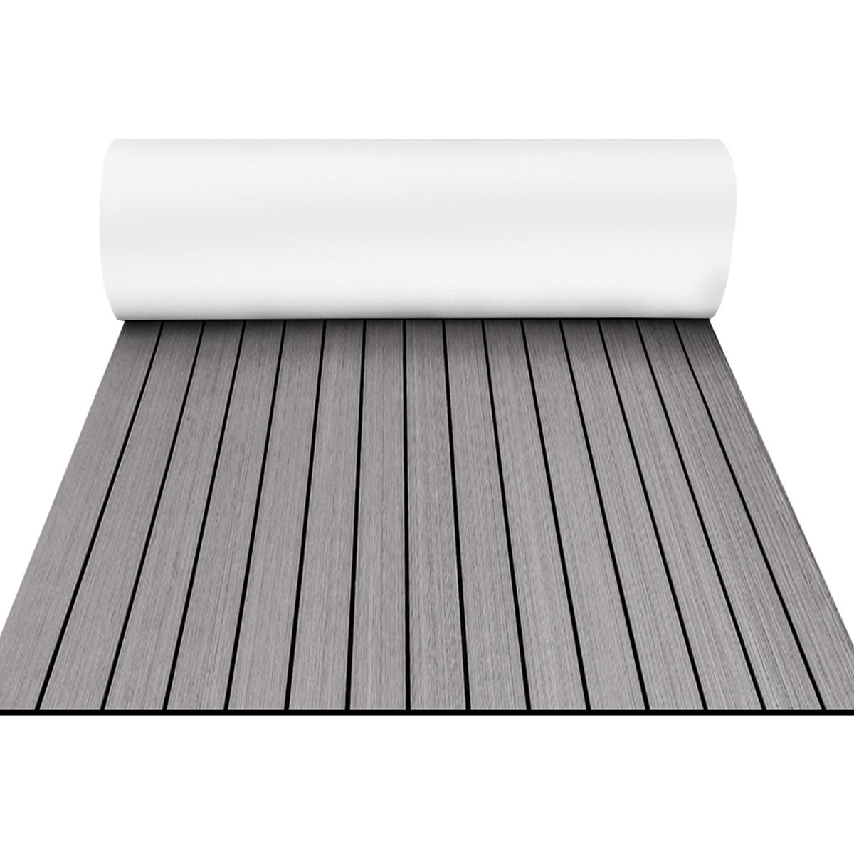 Faux Teak EVA Foam Marine Decking Sheet, 96x36in Self-Adhesive Synthetic Sheet for Boats, Swim Platforms & RV Decks, Helm Pad, Swim Platform
