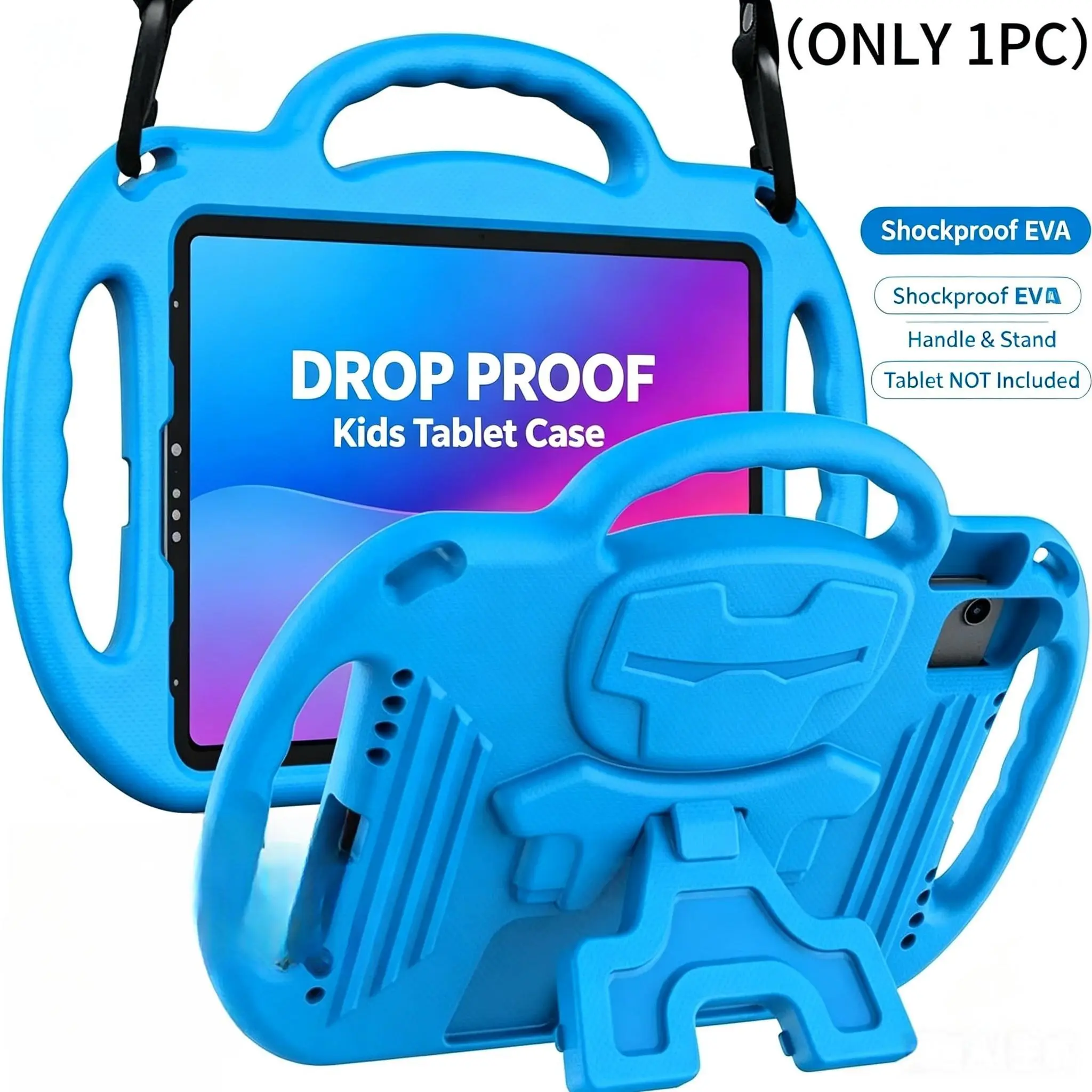 Kids Case for iPad (A16) 11th Generation 11 Inch 2025, iPad 10th Generation 10.9" 2022, Shockproof Rugged Protective Cover with Shoulder Strap/Handles/Kickstand for i Pad 10/11 Gen Protective Tablet Cover