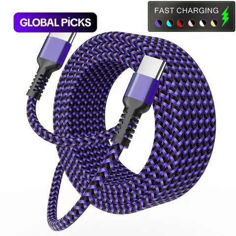 Fast Charging 100w Max Type-C Cable, High-Speed Charger for Samsung S23 S22 S21, Honor Xiaomi iPhone 15/16/17/18, USB-C to USB-C Port Devices