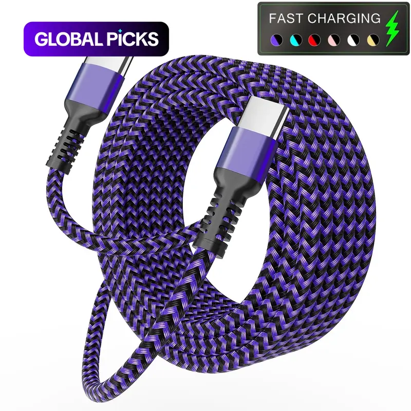 Fast Charging 100w Max Type-C Cable, High-Speed Charger for Samsung S23 S22 S21, Honor Xiaomi iPhone 15/16/17/18, USB-C to USB-C Port Devices