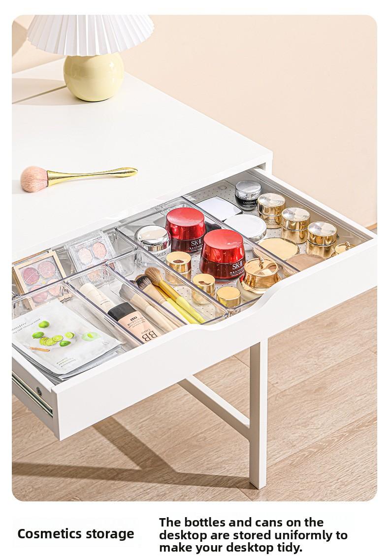 7 Pieces Set Transparent Compartment Storage Box Free Splicing Sorting Organizer Eco-friendly Material Space Saving Multi-purpose For Home Vanity Office Perfect Holiday Gift