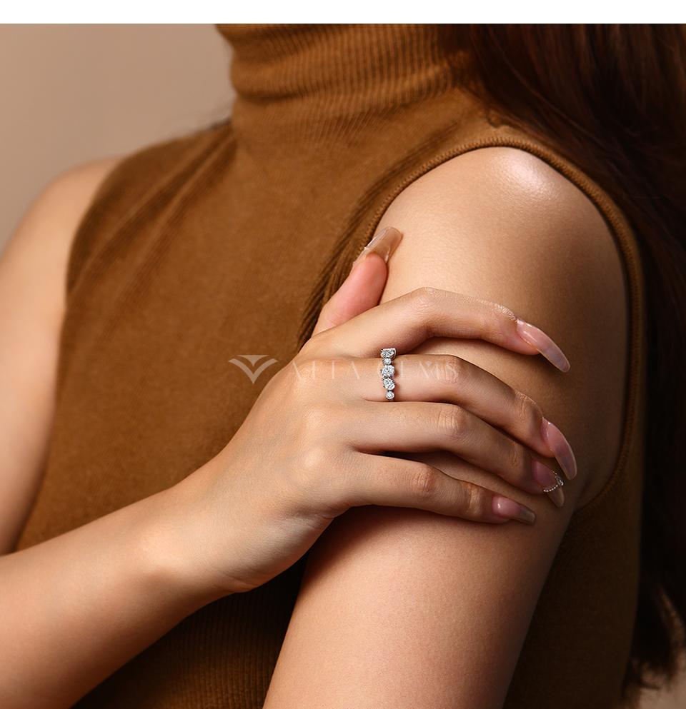 Pear&Round&Oval Cut sparkling Synthetic Moissanite ring D Color VVS1  Anniversary Gift R142 SpringStatements