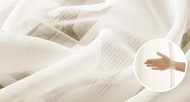 Deconovo Faux Linen Outdoor Curtains (2 Panels) for Patio Waterproof -  Grommet Sheer Outdoor Curtains for Pergola, Porch, Deck, Gazebo