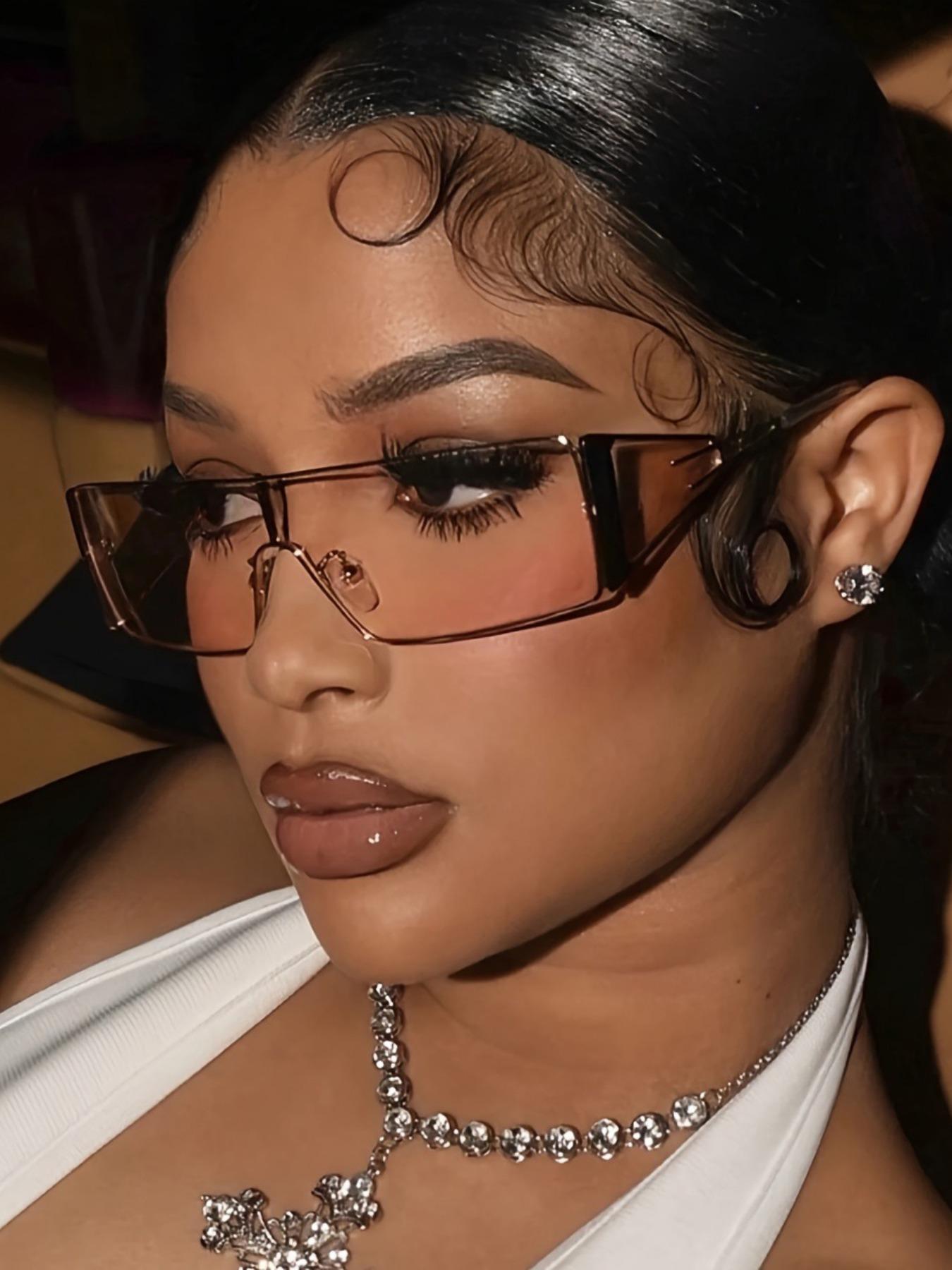 Women's New Full-Rim Irregular-Shaped Sunglasses, Fashionable Popular Metal Glasses, Multicolor Lenses Luxury Glasses, Casual Stylish Glasses Women's New Full-Rim Irregular-Shaped Sunglasses, Fashionable Popular Metal Glasses, Multicolor Lenses Luxury Glasses, Casual Stylish Glasses