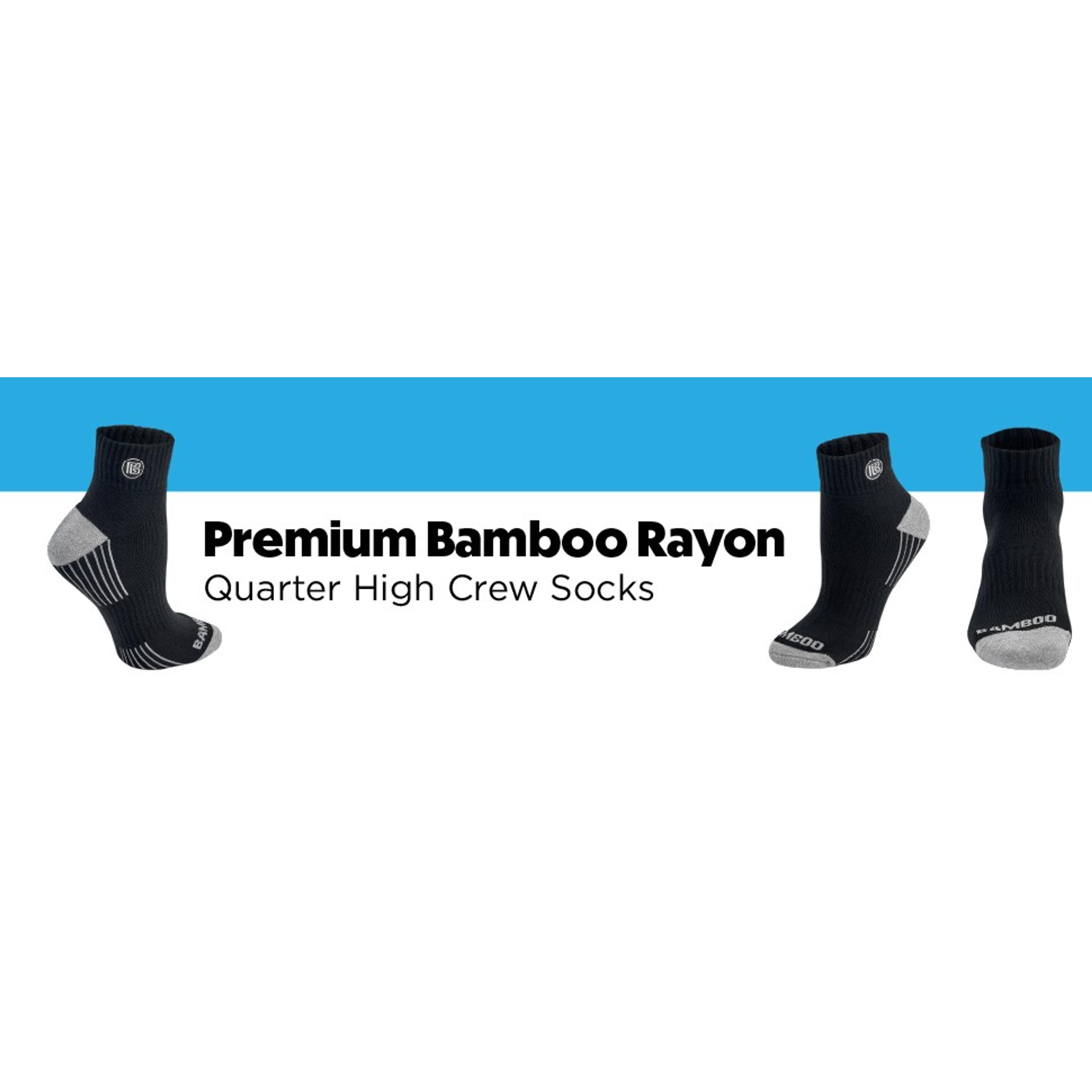 Premium Bamboo Rayon Quarter Crew Socks for Men Moisture Wicking Odor Control Cushioned Sole Breathable Work SocksGift Premium Bamboo Rayon Quarter Crew Socks for Men Moisture Wicking Odor Control Cushioned Sole Breathable Work SocksGift