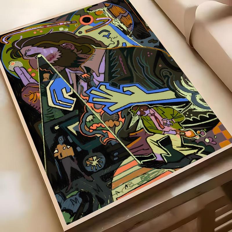 Ad Astra D-Disco Elysium Poster HD Waterproof Self-Adhesive Art Vibrant Wall Print for Living Room Bedroom Bar Parlor Home Decor Gift Fade-Resistant Easy-Apply Durable Dly Artwork