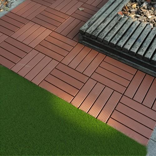 Plastic Interlocking Deck Tiles,44 Pack ,12"x12" Square Waterproof Outdoor All Weather Use,Outdoor or Indoor Poolside Balcony Backyard